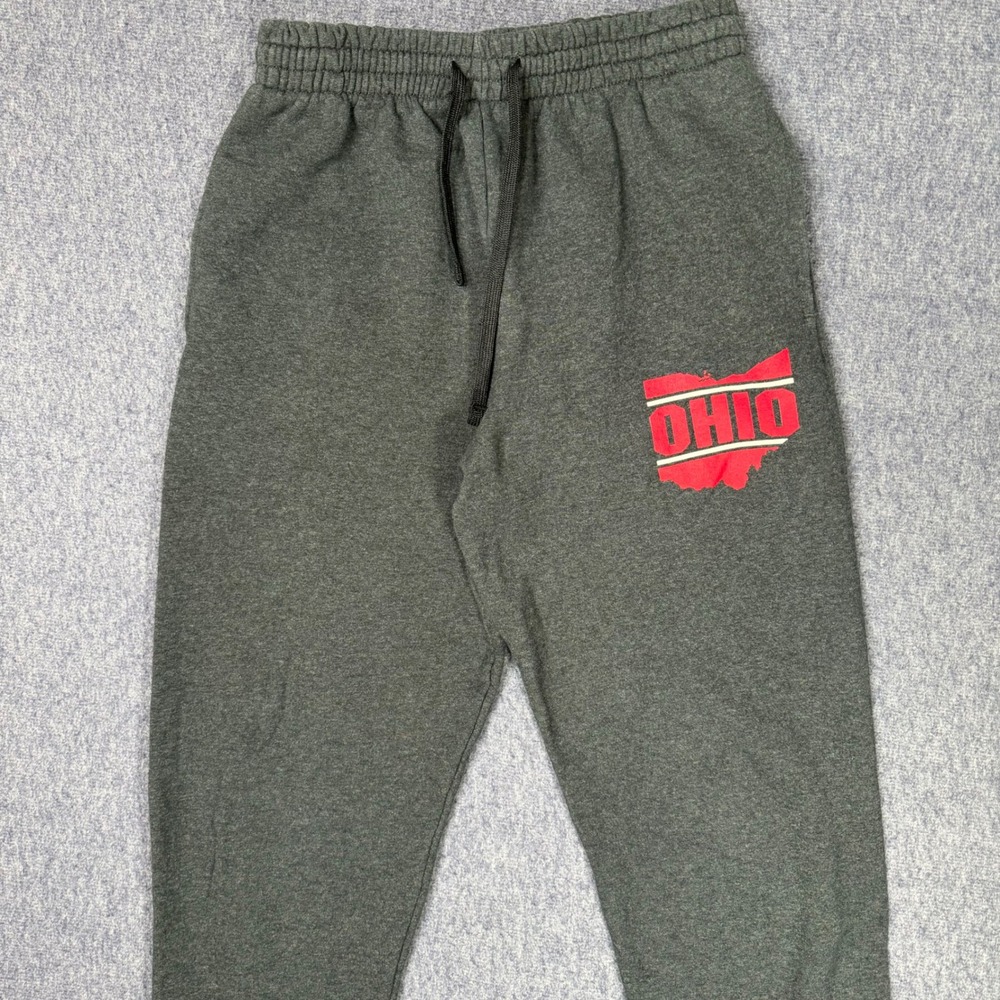 Jerzees Ohio State Sweatpants Joggers Men's Medium Casual Lounge Comfy‎ Gray